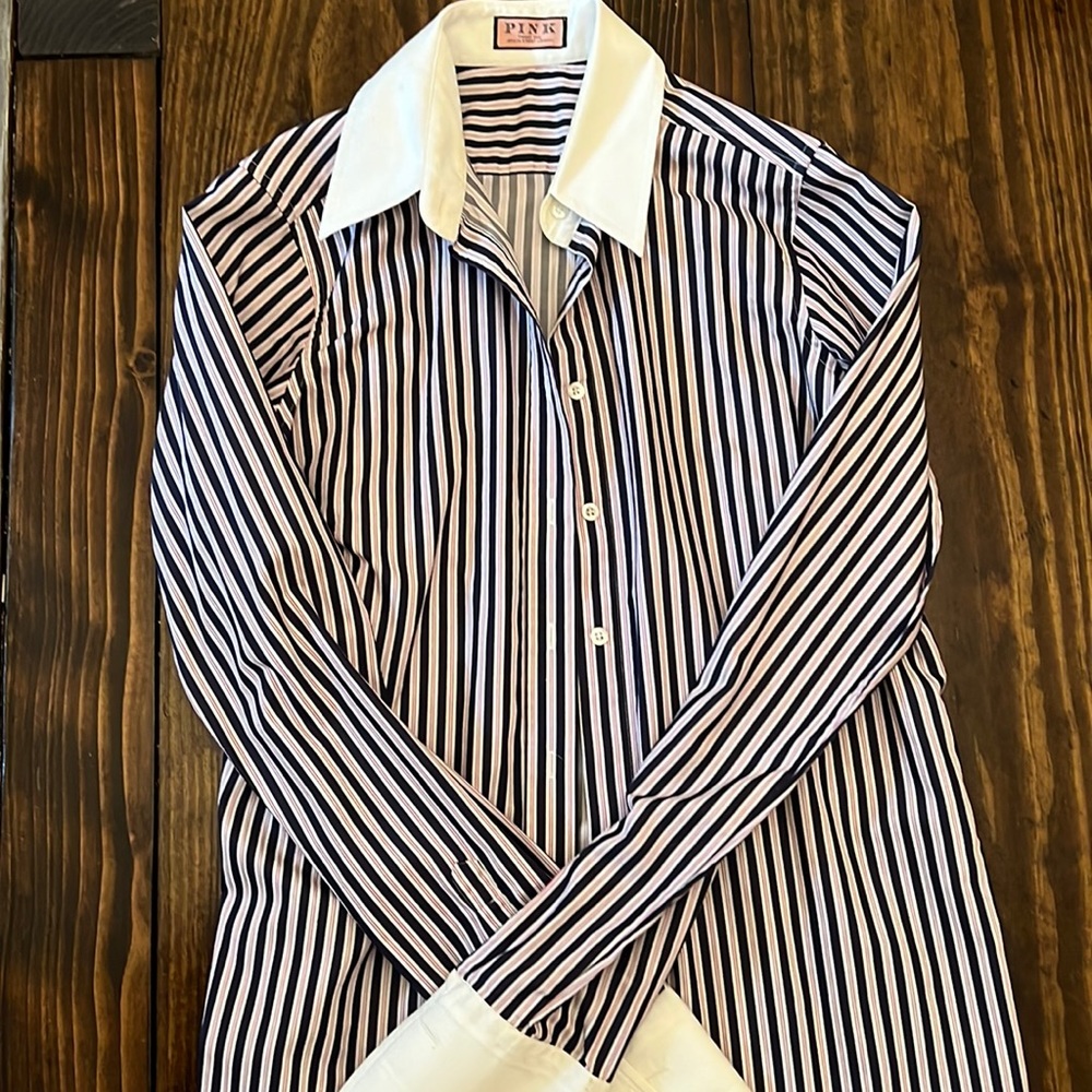 Thomas Pink Dress Shirt, French Cuffs